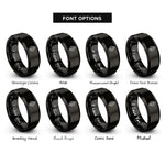 font options for inside engraving on black leaf rings