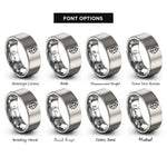 font options for inside engraving on grey leaf rings