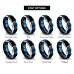font options for inside engraving on blue & grey led bulb rings