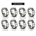 font options for inside engraving on grey led diode symbol rings