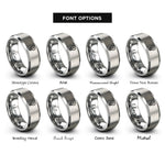 font options for inside engraving on grey led symbol rings