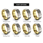 font options for inside engraving on gold & silver lederhosen icon rings