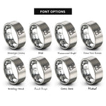 font options for inside engraving on silver lederhosen icon rings