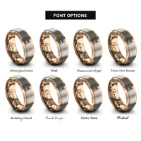 font options for inside engraving on rose gold lederhosen icon rings