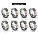font options for inside engraving on grey lemon rings