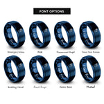 font options for inside engraving on blue lemonade cup rings