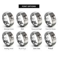 font options for inside engraving on grey lensatic compass rings