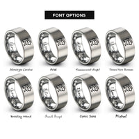 font options for inside engraving on silver leo rings