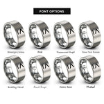 font options for inside engraving on silver less equal rings