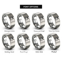 font options for inside engraving on silver less equal rings