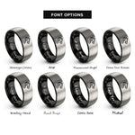 font options for inside engraving on black & grey leviathan rings