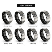 font options for inside engraving on black & grey leviathan rings