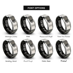font options for inside engraving on black & grey leviathan rings