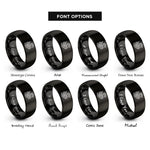 font options for inside engraving on black leviathan rings