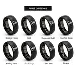 font options for inside engraving on black leviathan cross rings