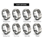 font options for inside engraving on grey leviathan cross rings