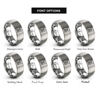 font options for inside engraving on gray liberty stamp rings