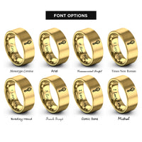 font options for inside engraving on gold liberty torch rings