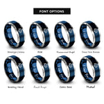 font options for inside engraving on blue & grey libra rings