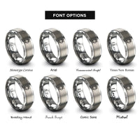 font options for inside engraving on gray lidded beer stein rings