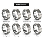 font options for inside engraving on gray liebig condenser rings