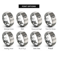 font options for inside engraving on gray liebig condenser rings