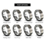 font options for inside engraving on gray liebig condenser rings