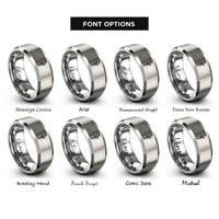 font options for inside engraving on gray liebig condenser rings