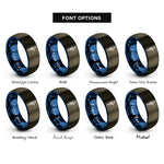 font options for inside engraving on gunmetal & blue liebig condenser rings