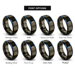 font options for inside engraving on gunmetal & blue liebig condenser rings