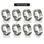 font options for inside engraving on grey lifebuoy rings