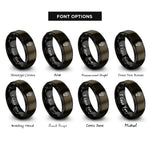 font options for inside engraving on gunmetal & black light bulb gear rings