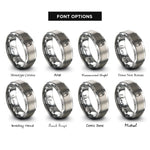 font options for inside engraving on gray lighter rings