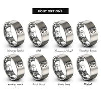 font options for inside engraving on silver lighthouse badge rings