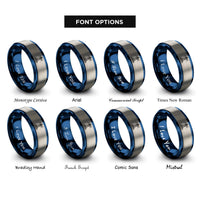 font options for inside engraving on blue & gray lighthouse rings