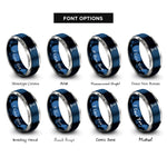 font options for inside engraving on blue & grey lighthouse rings