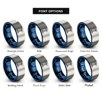 font options for inside engraving on blue & gray lighthouse rings