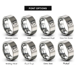 font options for inside engraving on grey lighthouse circle rings