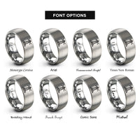font options for inside engraving on grey lighthouse rings