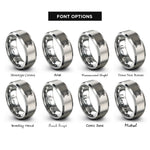 font options for inside engraving on gray lighthouse rings