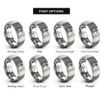 font options for inside engraving on silver lighthouse rings