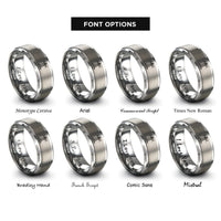 font options for inside engraving on silver lighthouse rings
