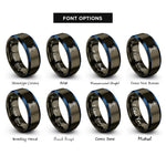 font options for inside engraving on gunmetal & blue lighthouse rings
