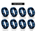 font options for inside engraving on blue lighthouse icon rings
