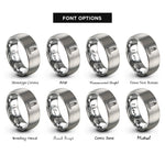 font options for inside engraving on grey lighthouse icon rings