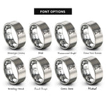 font options for inside engraving on grey lighthouse icon rings
