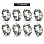 font options for inside engraving on grey lighthouse stamp rings