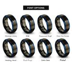 font options for inside engraving on gunmetal & blue lighthouse stamp rings
