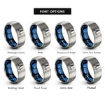 font options for inside engraving on blue & gray lightship rings