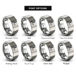font options for inside engraving on silver lightship rings